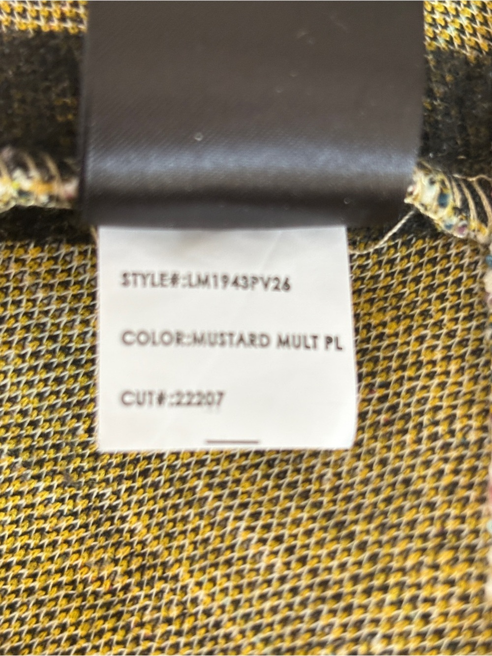 Liverpool Los Angeles Mustard Multi Textured Knit Zip Front Jacket Large - Picture 11 of 11